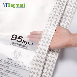 Le spécimen biologique du laboratoire 95kpa a scellé le sac avec un double symbole de risque biologique de poche - Product Image 1
