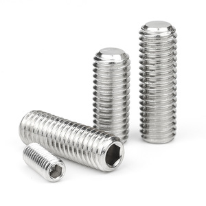 Tornillos de Fijación con <span class=keywords><strong>Cabeza</strong></span> <span class=keywords><strong>Hexagonal</strong></span> y Punta Plana ISO4026 DIN913 Métricos M8 20mm de Acero Inoxidable 304 - Product Image 1