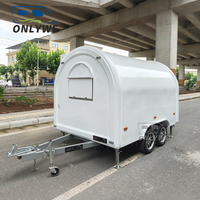 ONLYWE Fabricant enregistré WMI, Remorque de cuisine mobile homologuée pour la route, style capsule, pour la vente de rue et les entreprises de café