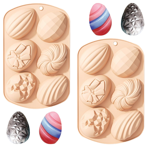 Molde <span class=keywords><strong>de</strong></span> silicona <span class=keywords><strong>de</strong></span> grado alimenticio para huevos <span class=keywords><strong>de</strong></span> Pascua, 6 cavidades, OEM/ODM <span class=keywords><strong>al</strong></span> por <span class=keywords><strong>mayor</strong></span>, molde <span class=keywords><strong>de</strong></span> chocolate para huevos <span class=keywords><strong>de</strong></span> Pascua, para jabón artesanal y <span class=keywords><strong>repostería</strong></span>. - Product Image 1
