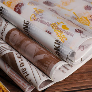 Papiers sulfurisés personnalisés en gros avec logo imprimé, résistants à la graisse et à l'huile, écologiques, recyclables, jetables pour pain, sandwichs, burgers et frites - Product Image 6