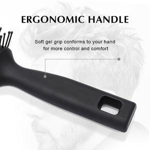 Escova de cabelo para salão de beleza, escova de cabelo preta profissional com ponta redonda - Product Image 4