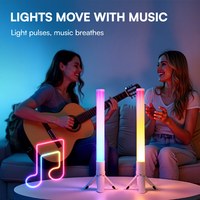 2 barres lumineuses LED intelligentes télécommandées, éclairage d'ambiance intelligent pour divertissement, PC, TV, décoration de la pièce