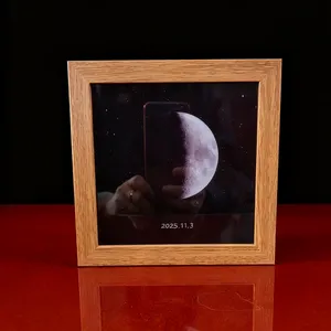 Cornice 3D Shadow Box in <span class=keywords><strong>Legno</strong></span> di Alta Qualità, Quadrata 17.5x17.5cm, Profonda 2cm, con Stampa UV per Opere d'Arte, Dimensioni Personalizzabili, Design Moderno - Product Image 4