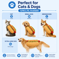 Costume amusant en forme de hamburger et hot-dog pour animaux de compagnie, vêtements d'Halloween en coton uni pour chiots, collection automne