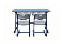 Ensemble de bureau et chaise double pour étudiants de haute qualité, table d'étude moderne à 2 places, mobilier scolaire pour salle de classe