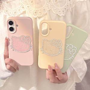 Glitter <span class=keywords><strong>Cat</strong></span> Cover para iPhone 16 Girls Phone Case para iPhone 15 Pro Max Cover - Product Image 1