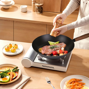 Quality Eco-Friendly 28cm Carbon Steel Kitchen Fry <b>Pan</b> Bakelite Handle Nonstick Coating 2.0-3.0L Capacity Gas Induction Stoves - Product Image 1