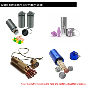 Модный алюминиевый держатель для таблеток водонепроницаемый металлический контейнер для таблеток брелок для ключей стильная металлическая канистра - Product Image 6