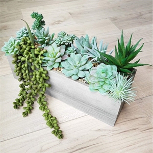 LUYI - Plantas Suculentas Artificiales de Plástico, 11 Piezas, <span class=keywords><strong>Mini</strong></span> Suculentas Artificiales, Echeveria, <span class=keywords><strong>Agave</strong></span>, Surtido de Plantas Verdes Artificiales Colgantes - Product Image 3