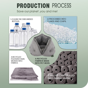 Letto per coccole per gatti letto per gatti in tessuto riciclato al 100% letto calmante per gatti autoriscaldante - Product Image 6