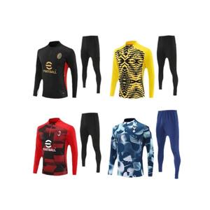 Tuta da Allenamento per Adulti 2425 con Mezza Zip e Maniche Lunghe in Rete, Kit Calcio per Parigi, Portogallo, Chelsea e Spagna - Product Image 5