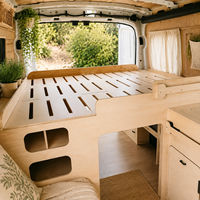 Lit relevable électrique pour camping-car avec armoires de rangement, structure en aluminium alvéolé, gain de place, installation facile, taille personnalisable