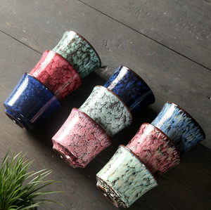 Tazón de Té Kung Fu Hecho a Mano con Esmalte Alterado en Horno, 120 ml, Taza Maestra de Cerámica Colorida, Set de Regalo para Amantes del Té - Product Image 1