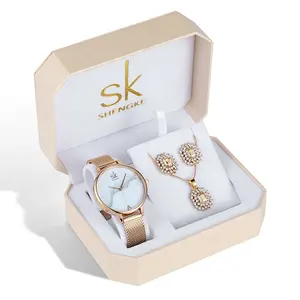 Mode Dames Quartz Horloge Sets Met Doos Kleurrijk K0039l Dames Horloge Cadeauset Valentijn Cadeau