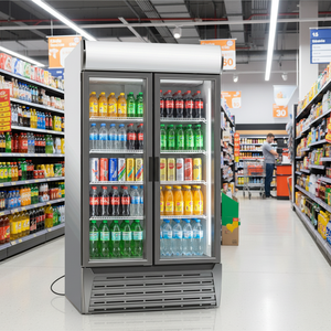 Refrigerador Comercial Vertical Klimasan 1045 L con Puerta Abatible de Una Sola Temperatura para Exhibición de Bebidas, Certificado CE, 220-240V B/C - Product Image 3