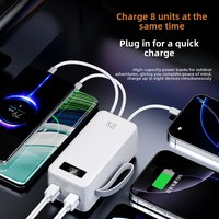 PORPIU Vente en gros de batteries externes Li-Polymère ultra-minces à charge rapide 10000-60000mAh PD22.5W 20W avec prise d'entrée DC et câble, affichage LED