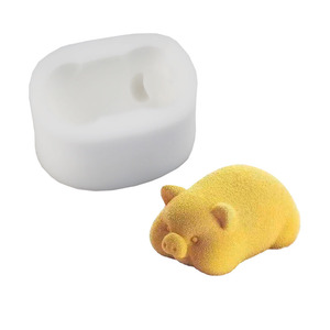 Lucky Pig Silicone Mold For Fondant Cake Mousse Chocolate Ice Cream DIY Animal Shape White 1 Piece - Product Image 1