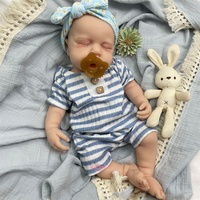 Poupées Reborn Réalistes en Silicone Intégral Étanche, Bouche Ouverte, 18 Pouces, Bébé Endormi, Anatomiquement Correctes, Fille Doux et Câlin, Cadeau de Fêtes, Direct Usine