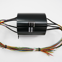 Anneau de contact rotatif à arbre creux SRB50 6P36S, Ø intérieur 50 mm, 6 circuits 10A, 36 circuits 5A, connecteur électrique rotatif pour alimentation et signal