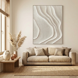 <span class=keywords><strong>Peinture</strong></span> à l'huile peinte à la main, grande <span class=keywords><strong>peinture</strong></span> à l'huile crème Wabi-Sabi, <span class=keywords><strong>abstraite</strong></span>, cadre en alliage d'aluminium, personnalisable, vente en gros pour <span class=keywords><strong>galerie</strong></span> - Product Image 1