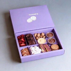 Boîte à collation en papier personnalisée avec logo <span class=keywords><strong>pour</strong></span> noix, desserts et traiteur, avec séparateur - Product Image 6