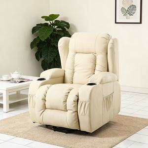 Premium Beheizbarer Massagesessel mit Relaxfunktion Elektrisch Dreh- & Schaukelfunktion Ledersofa | Einzel-Gleitsessel für Wohnzimmer - Product Image 2