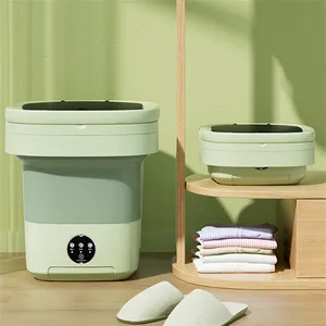 6L/11L Mini Portable Washing Machine Pure Clean Lightweight Collapsible Bucket Baby Clothes Underwear Mini Washer For Travelling