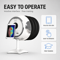 Analyseur de peau professionnel AI, 12 modes, scanner cutané contrôlé par iPad, compatible Wi-Fi/Bluetooth pour salon de beauté