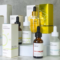 Sérum à l'acide hyaluronique en gros sous marque privée avec beurre de karité, anti-âge, éclaircissant, hydratant, illuminateur pour le visage et le corps