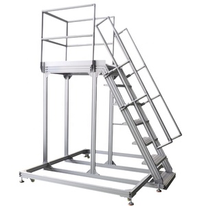 40x40 nhôm hồ sơ nền tảng di động làm việc nền tảng cầu thang cho container kho lối đi thang - Product Image 3