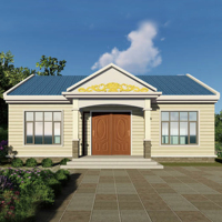 Petite maison préfabriquée modulaire mobile prête à l'emploi Kit de villa de conception traditionnelle préfabriquée en acier et panneau sandwich