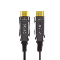 Câble coaxial 16K AOC personnalisé pour fibre optique 2.2, paire torsadée PVC, compatible HDTV PC 60Hz 96Gbps, lecteur DVD, moniteur