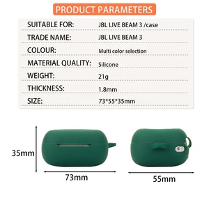 Échantillons gratuits d'écouteurs sans fil TWS pour J B L <span class=keywords><strong>Live</strong></span> Beam 3, étui en caoutchouc de silicone, coque pour écouteurs J B L <span class=keywords><strong>Live</strong></span> - Product Image 6