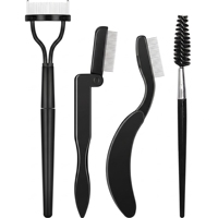 Peigne à sourcils pliable jetable, brosse séparatrice de cils à dents métalliques, ensemble séparateur de mascara, brosse à sourcils Spoolie, marque privée