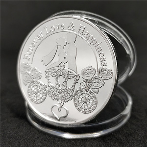 Moneda de aniversario de bodas de plata española | Regalo de amor <span class=keywords><strong>25</strong></span> para parejas | Recuerdo conmemorativo para siempre con grabado tallado - Product Image 3