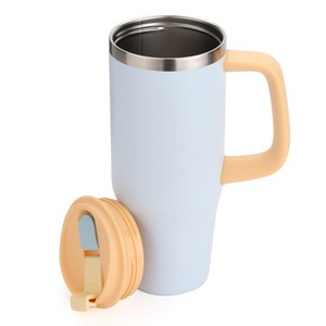 Nouvelle tasse isotherme de 32 oz avec poignée, logo personnalisé, en acier inoxydable 304, pour voiture, sport et extérieur - Product Image 1