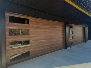 Elegante porta da <span class=keywords><strong>Garage</strong></span> in acciaio a grana di legno automatizzata, porta sezionale isolata con sistema di retromarcia sicuro - Product Image 5