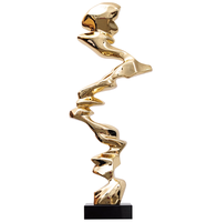 Sculpture abstraite de luxe Fengshui en résine pour la décoration de la maison et de l'hôtel, sculpture abstraite en résine pour le hall, le bureau et la décoration intérieure