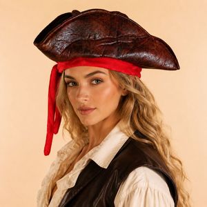 Sombrero Formal de Pirata Vaquero, Accesorios para Fiestas y Bailes, Suministros de Halloween, Disfraz para Juego de Rol en el Festival de los Fantasmas - Product Image 5