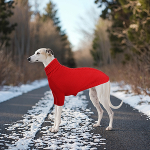 Winter New Red Acrylic <strong>Dog</strong> Sweater For Medium/Large <strong>Dogs</strong> Comfortable Warm Ribbed <strong>Knit</strong> Pet Apparel - Product Image 6