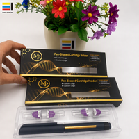 Boîte en papier personnalisée pour porte-cartouche en forme de stylo, noir et or, avec fenêtre transparente, conception gratuite, vente en gros OEM