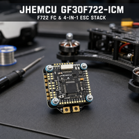 Contrôleur de vol JHEMCU GF30F722-ICM F722 Flytower F7 avec ESC 4-en-1 45A 55A 3-8S pour drones FPV Freestyle Cinewhoop de 5-7 pouces