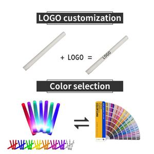 Bâton lumineux LED blanc personnalisé en mousse rose pour concert, jouet amusant promotionnel pour les fans - Product Image 6