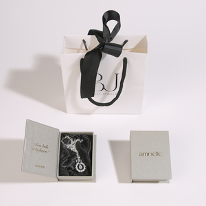 Rigid Book Shape Magnetic Jewelry Packaging <b>Box</b> Custom Logo Flip Cover <b>Gift</b> <b>Box</b> for <b>Small</b> Business Jewelry Shipping - Product Image 2