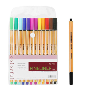 Pluma de color de punta fina Micron, rotulador de línea delgada impermeable, marcadores de boceto Fineliner personalizados, bolígrafo de firma de punta de aguja de 0,4mm - Product Image 2