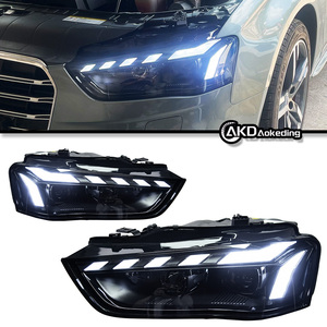 Phares avant BBA Car Styling pour Audi A4, projecteur LED, lentille de projecteur, 2013-2016, design RS, feux de jour, clignotants, feux de croisement et de route, automatiques - Product Image 1
