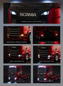 AiJH 19CH Alloy RC Truck 2.4GHZ 1:18 Trailer Engineering Electric Car Toys with Light and Sound HUINA Remote Control Tractor - Product Image 4