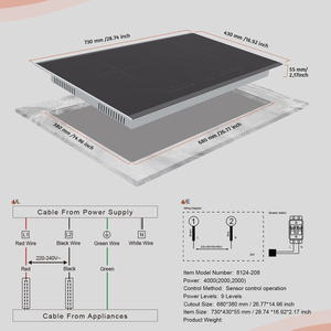 Nuevas Tendencias 2026: Placa de Cocción Integrada de 5000W con 2 Quemadores, Panel Cerámico, Multifunción, Inducción Eléctrica para Uso Doméstico - Product Image 6