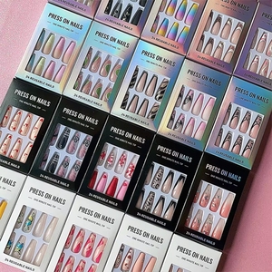 Ongles artificiels OEM ODM à presser, plusieurs couleurs, design complet, faux ongles pour salon de beauté - Product Image 1